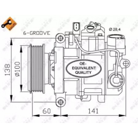 Компрессор кондиционера Audi A4/A5/A6/A8/Q5 1.6-3.0D 00- (32263)