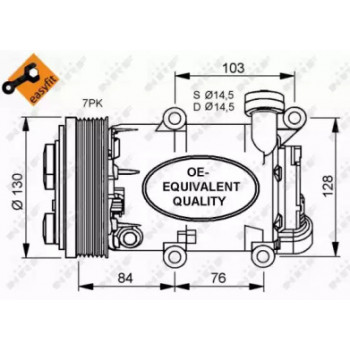 Компрессор кондиционера Ford Transit 2.4 TDCI 06-14 (32410)