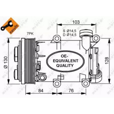 Компрессор кондиционера Ford Transit 2.4 TDCI 06-14 (32410)