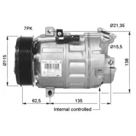 Компрессор кондиционера Renault Trafic 2.0 dCi 06- (32425G)