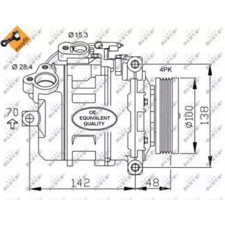 Компрессор кондиционера BMW 5 (E60/E61)/7 (E65/E66/E67) 2.0-3.0D 01-10 (32433)