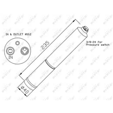 Осушитель кондиционера Nissan Almera/Primera/Juke/X-Trail 00- (33224)