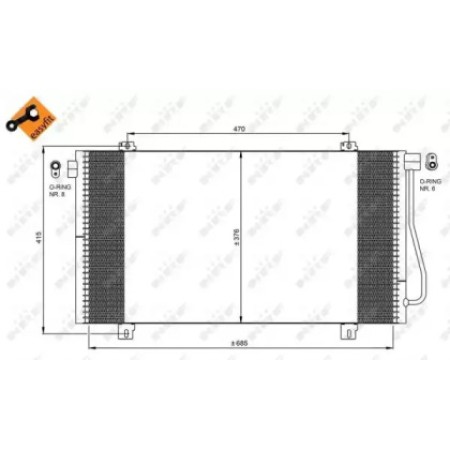 Радиатор кондиционера Renault Master II/ Nissan Interstar 1.9dCI/2.8dTI 98- (350030)