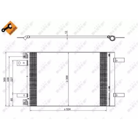 Радиатор кондиционера Citroen Berlingo/Peugeot Expert 1.2-2.0D 13- (350323)