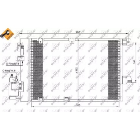 Радиатор кондиционера Opel Astra 1.2-2.2 98-09 (35301)