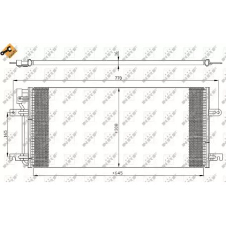 Радиатор кондиционера VW T4 1.9-2.5 TDI 90-03 (35316)