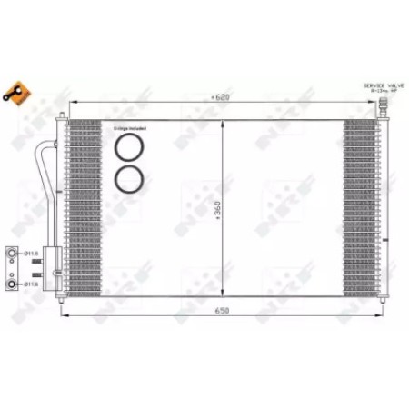 Радиатор кондиционера Ford Focus 1.4-2.0 98-05 (35345)