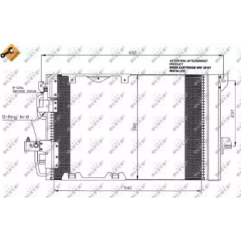 Радиатор кондиционера Opel Astra G 1.4-2.2 98-09 (35416)