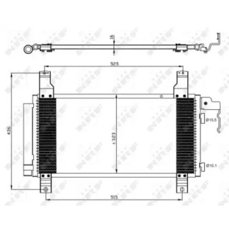 Радиатор кондиционера (с осушителем) Mazda 6 1.8-3.0 02-08 (35464)