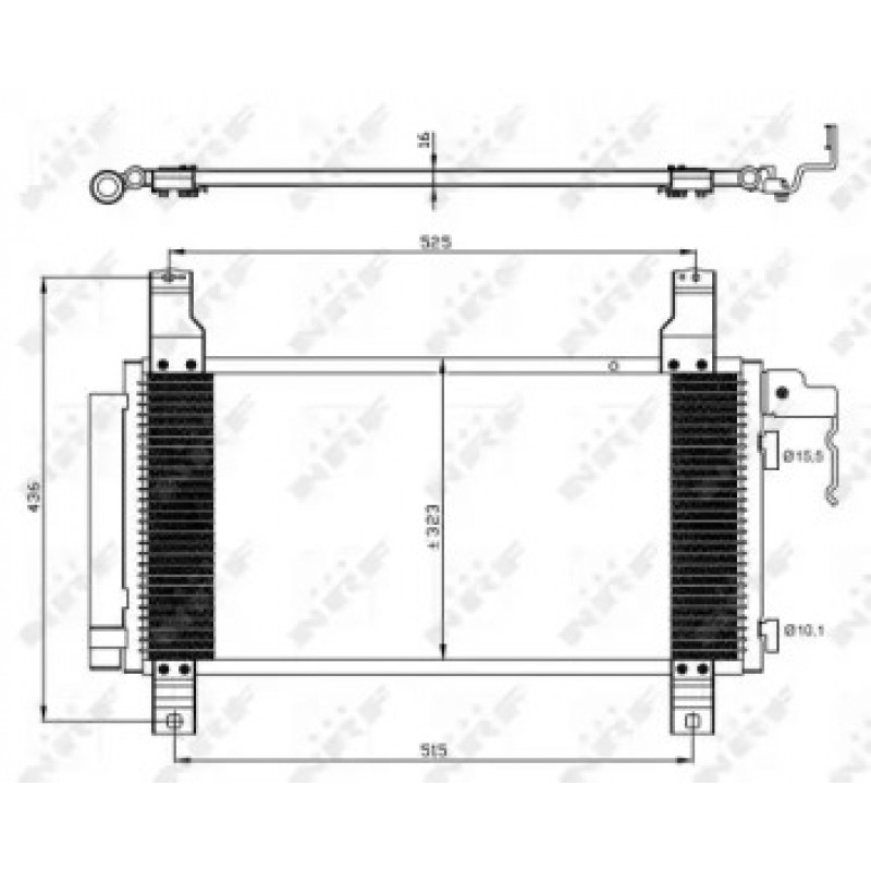 Радиатор кондиционера (с осушителем) Mazda 6 1.8-3.0 02-08 (35464)