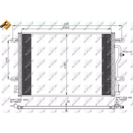 Радиатор кондиционера Audi A4/A6 Allroad 1.6-4.2 00-09 (35465)