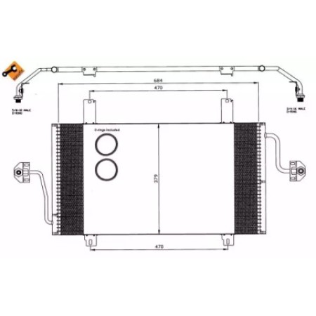 Радиатор кондиционера Renault Master/Opel Movano 2.5D -01 (35483)
