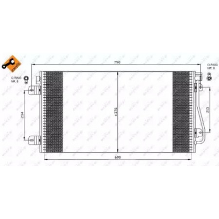 Радиатор кондиционера Renault Master/ Opel Movano 1.9-2.5dCI 00- (35484)