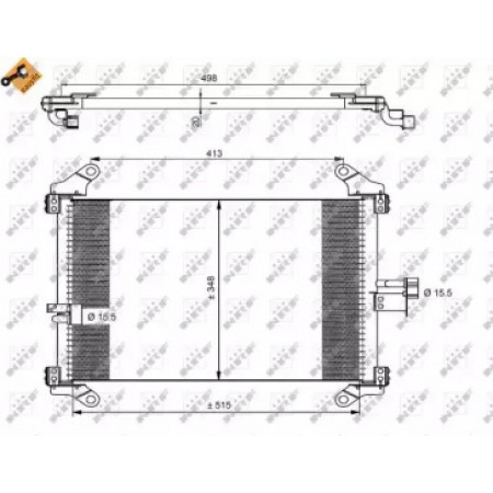 Радиатор кондиционера Citroen Jumper/ Fiat Ducato/ Peugeot Boxer 2.0-2.8 HDI 94- (35494)