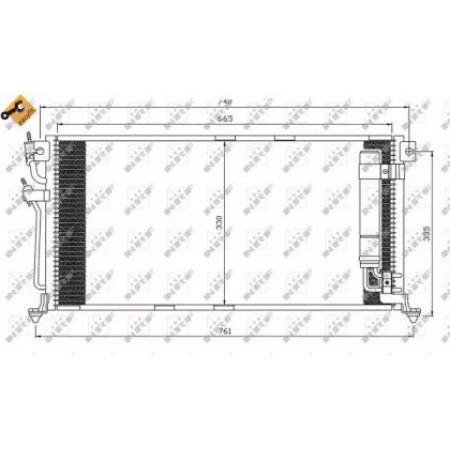 Радиатор кондиционера Mitsubishi Lancer 98-13 (35541)