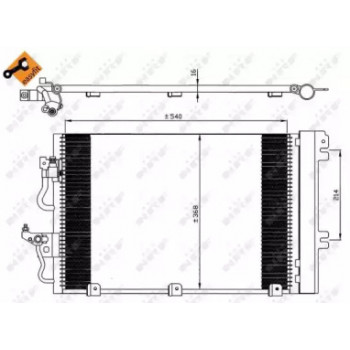 Радиатор кондиционера Opel Astra H 1.4-1.8 04-14 (35555)