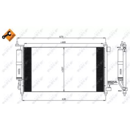 Радиатор кондиционера Nissan Micra/Juke 03- (35583)