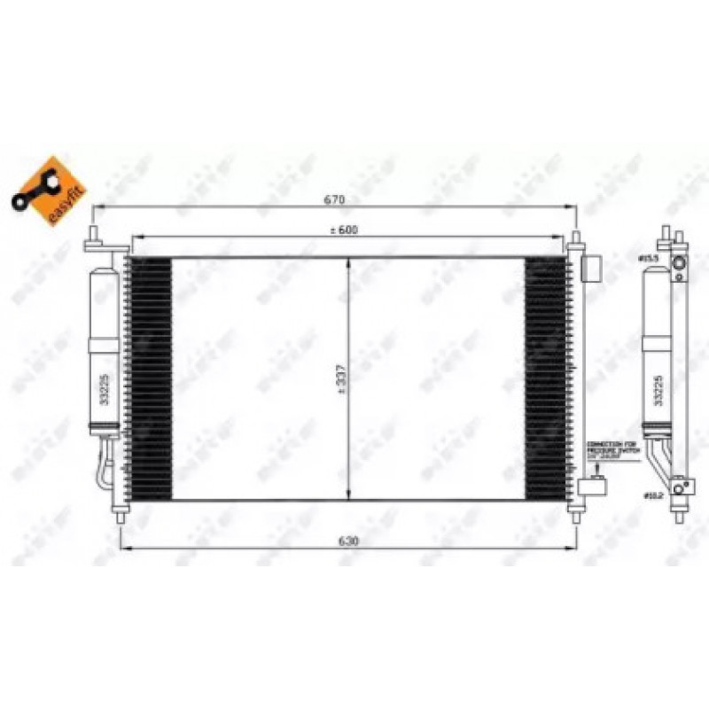 Радиатор кондиционера Nissan Micra/Juke 03- (35583)