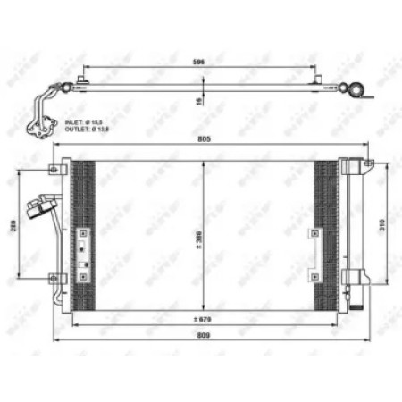 Радиатор кондиционера Audi Q7/Porsche Cayenne/VW Touareg 2.5D/6.0 02-15 (35639)