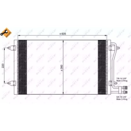 Радиатор кондиционера VW LT 2.5-2.8 TDI 96-06 (35656)