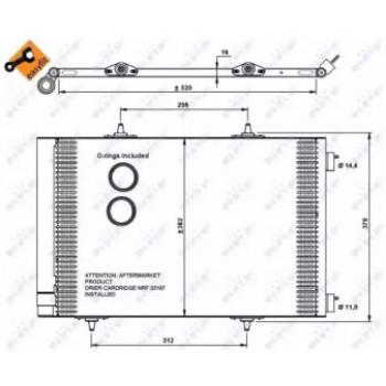 Радиатор кондиционера Citroen C2/C3/Peugeot 206/207 1.1-1.6D 02- (35779)