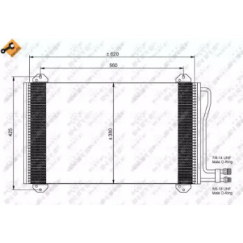 Радиатор кондиционера MB Sprinter 901-904 TDI/CDI 96-06 (35811)