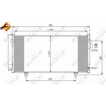 Радиатор кондиционера Subaru Forester III 2.0/2.5 08- (35855)