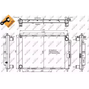 Радиатор кондиционера Nissan Micra/Renault Clio 1.2/1.5dCi 03- (35886)