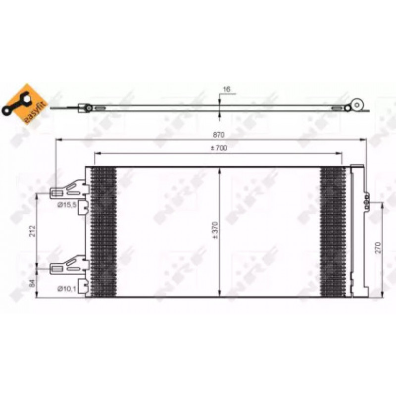Радиатор кондиционера Citroen Jumper/Peugeot Boxer 2.0-3.0HDI 06- (Economy Class) (35895)