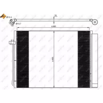 Радиатор кондиционера BMW X5 (E70/F15/F85)/X6 (E71/E72)/(F16/F86) 2.0D-4.8 06-19 (35906)