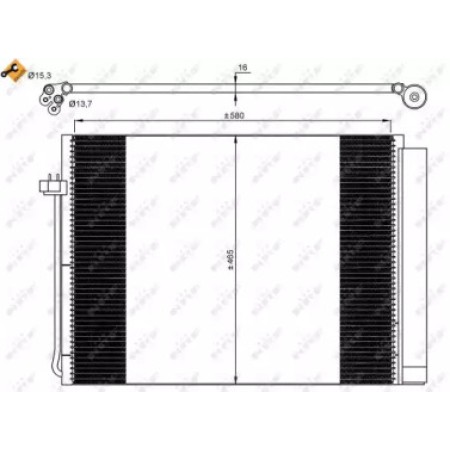 Радиатор кондиционера BMW X5 (E70/F15/F85)/X6 (E71/E72)/(F16/F86) 2.0D-4.8 06-19 (35906)