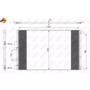 Радиатор кондиционера Renault Megane II/ScenicII 1.9-2.0 dCi 02-08 (35913)
