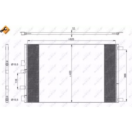 Радиатор кондиционера Renault Megane II/ScenicII 1.9-2.0 dCi 02-08 (35913)