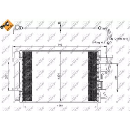 Радиатор кондиционера Hyundai Elantra/Kia Ceed 1.4-2.0 LPG 06-13 (35963)