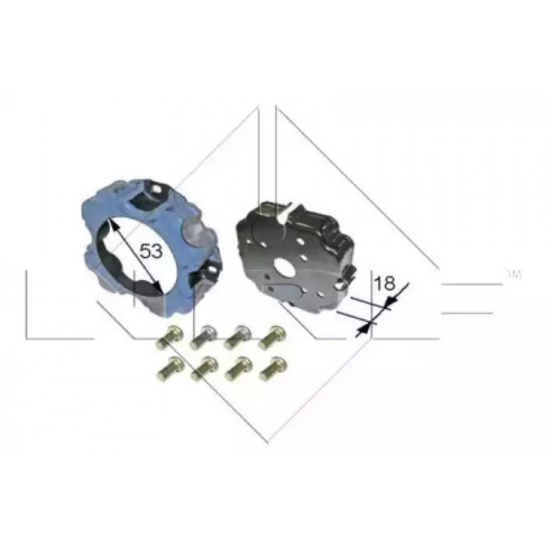 Ремкомплект шкива компрессора кондиционера VW Caddy/Crafter 04- (38473)