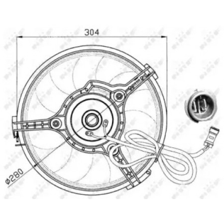 Вентилятор радиатора (электрический) Audi A6/VW Passat 1.6-3.0  97-05 (47023)