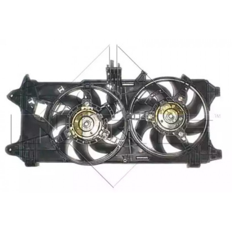 Вентилятор радиатора Fiat Doblo 1.3/1.9D 01- (с диффузором) (47233)