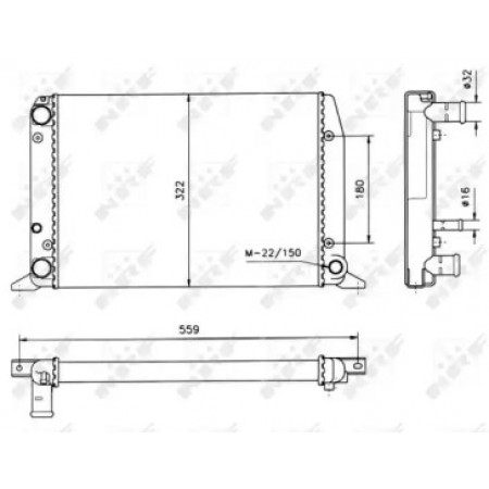 Радиатор охлаждения Audi 80 1.6-1.8 -91 (50514)