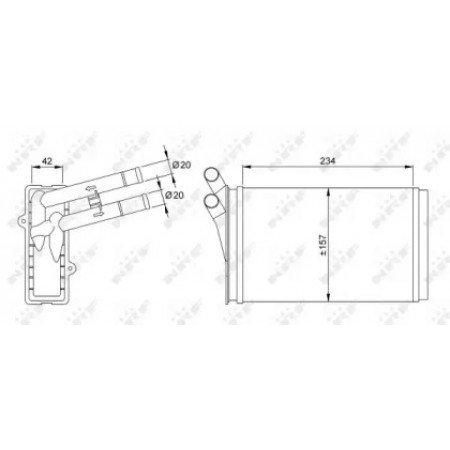 Радиатор печки Audi 80 86-/VW Passat 96- (50524)