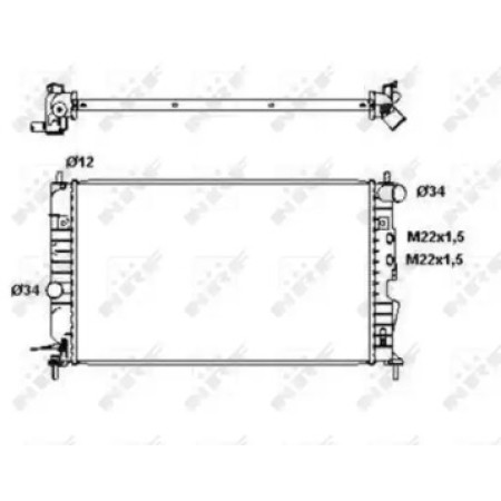 Радиатор охлаждения Opel Vectra B 1.6-2.2 i/ DTI 95-03 (50563)