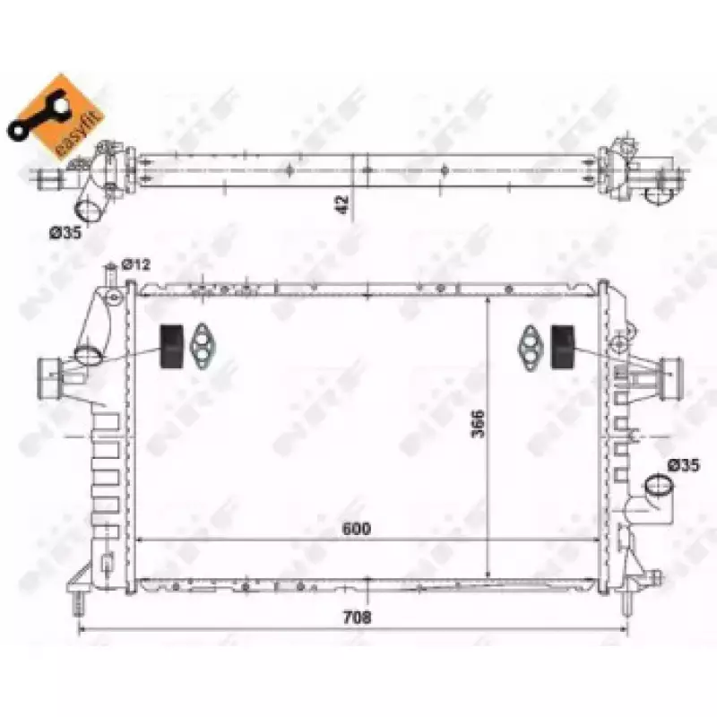 Радиатор охлаждения Opel Astra 1.7D 98-09 (506616)