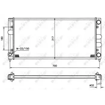 Радиатор охлаждения VW Passat 1.8-2.0/1.6TD/1.9D 88-97 (509506)