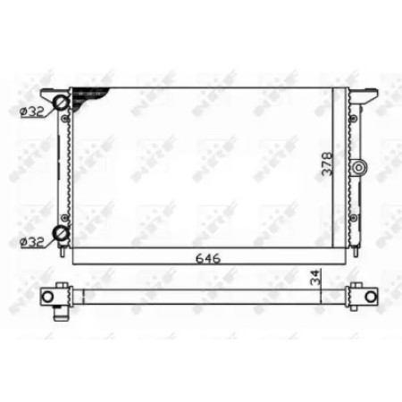 Радиатор охлаждения VW Sharan/Seat Alhambra/Ford Galaxy 1.8-2.8/1.9TDI 95-10 (509522)