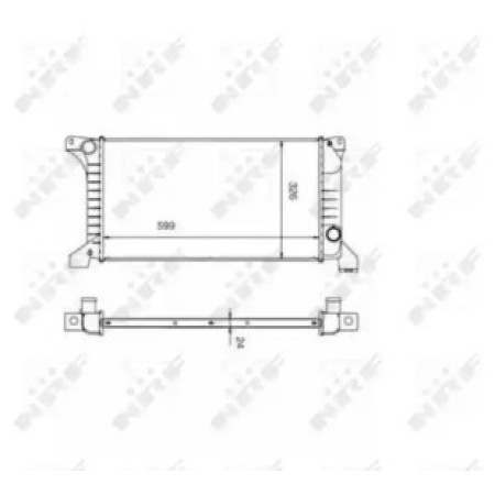 Радиатор охлаждения Ford Transit 2.5D 85-94 (516212)