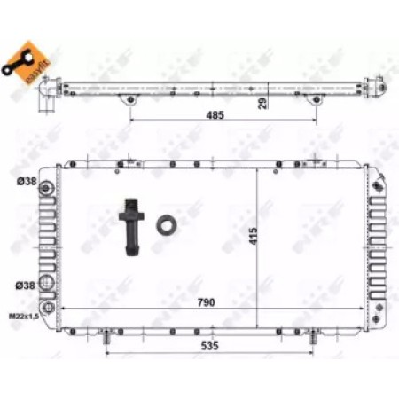 Радиатор охлаждения Citroen Jumper/Fiat Ducato/Peugeot Boxer 94- (+AC)  (52062)