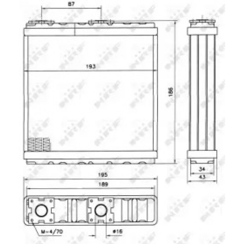 Радиатор печки Nissan Almera/Primera 1.4-2.0D 90-00 (52098)