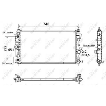 Радиатор охлаждения Opel Astra/Zafira 1.4-1.8 09- (53159)