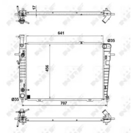 Радиатор охлаждения Hyundai Tucson/Kia Sportage 2.0-2.7 04- (53342)