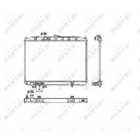 Радиатор охлаждения Nissan X-Trail 2.0-2.5 01- (450x686x26) (4x4) (53453)