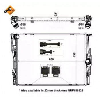 Радиатор охлаждения BMW 3 (E90) 04-11 (53473)